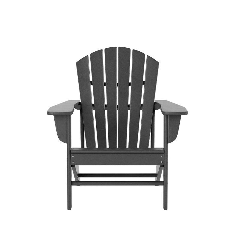 WestinTrends Dylan HDPE Outdoor Adirondack Chair (Set of 4), Gray