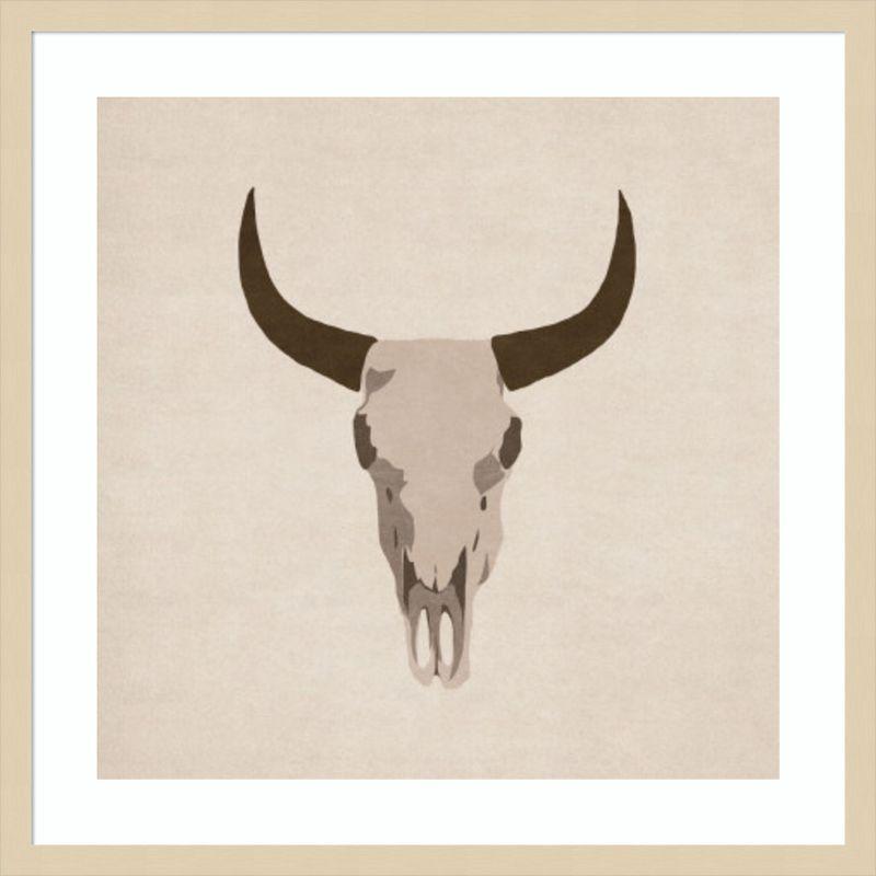 Amanti Art Skull by Emel Tunaboylu Wood Framed Wall Art Print 25 in. x 25 in.