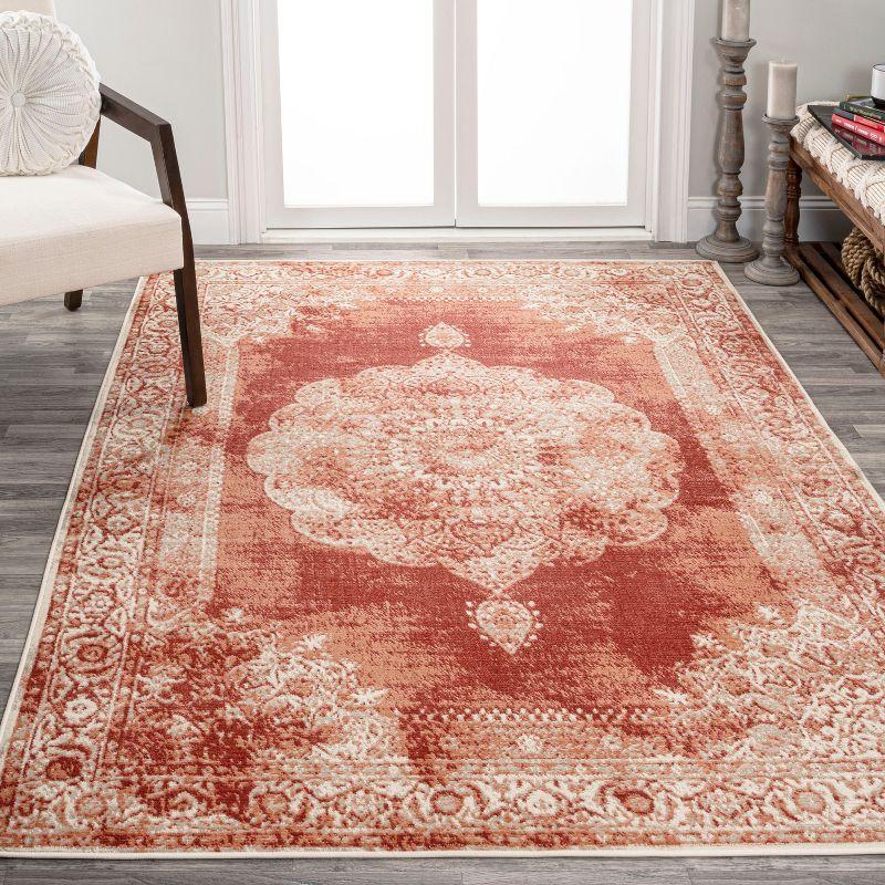 Rosalia Cottage Medallion Indoor Area Rug - JONATHAN Y