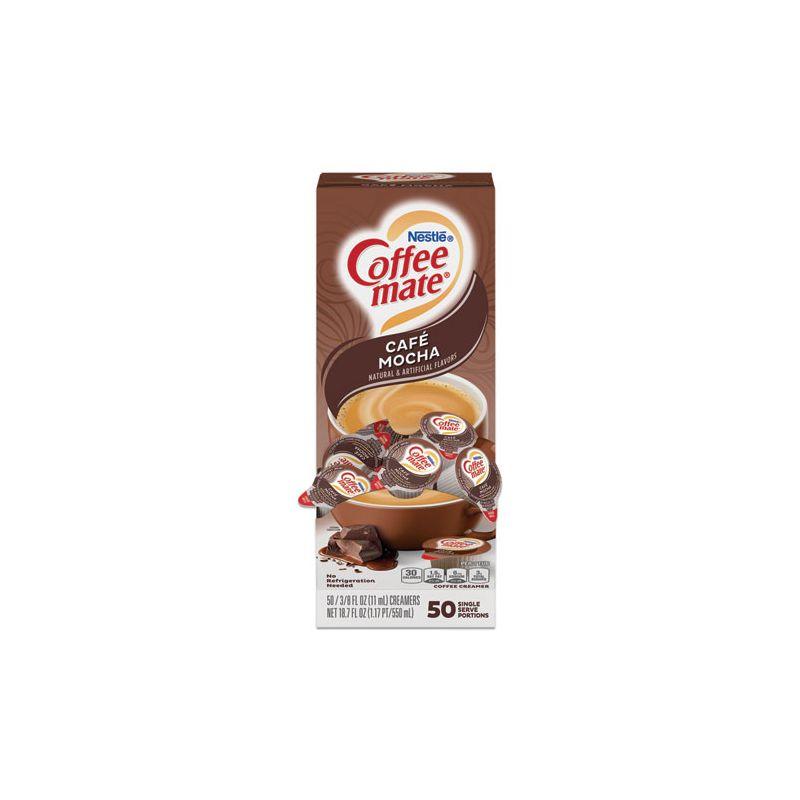 Coffee mate Liquid Coffee Creamer, Cafe Mocha, 0.38 oz Mini Cups, 50/Box