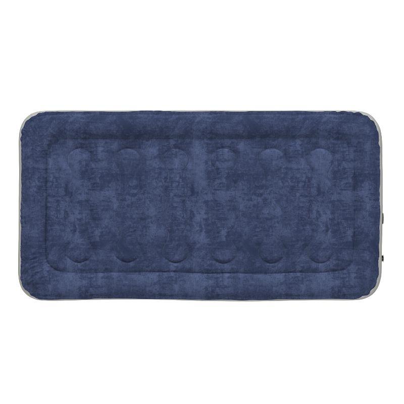 Emma and Oliver 18 Inch Twin Size Raised Inflatable Air Mattress With Internal Electric Pump