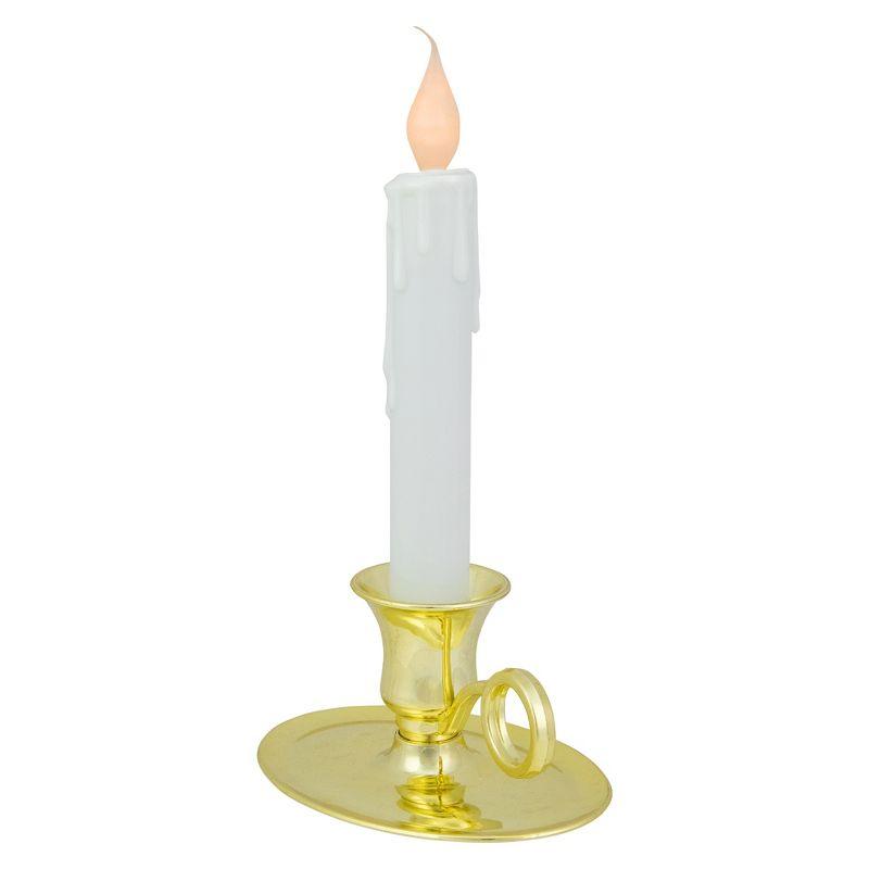 Northlight LED Lighted Window Candle with Oval Handle Base - 8"