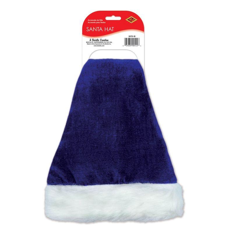 Beistle Blue Santa Hat, (2/Pkg) Blue