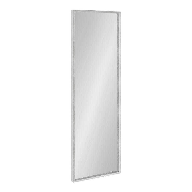 16" x 48" Travis Framed Decorative Wall Mirror Silver - Kate & Laurel All Things Decor: Modern Rectangle, MDF Frame, Wall Mount