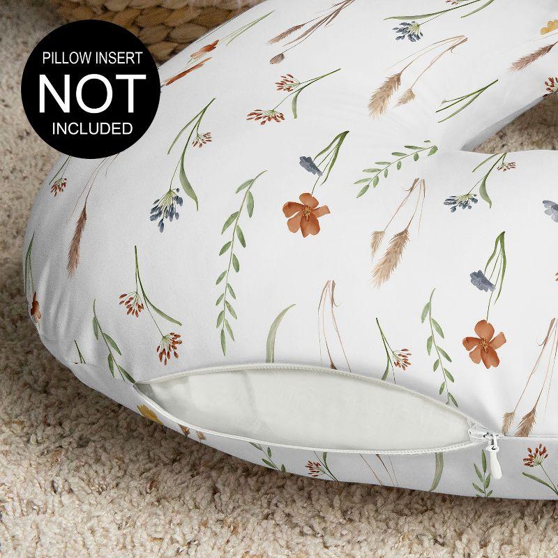 Sweet Jojo Designs Watercolor Floral Garden Nursing Pillow Cover Case by Sweet Jojo Designs