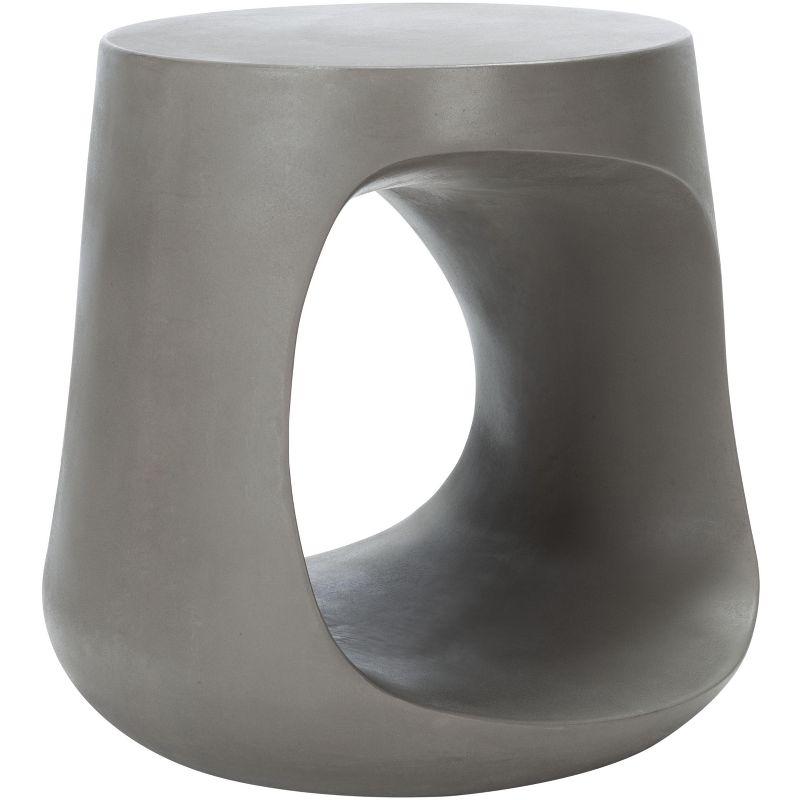 Vikki Concrete Accent Stool - Indoor/Outdoor - VNN1040 - Gray - Safavieh