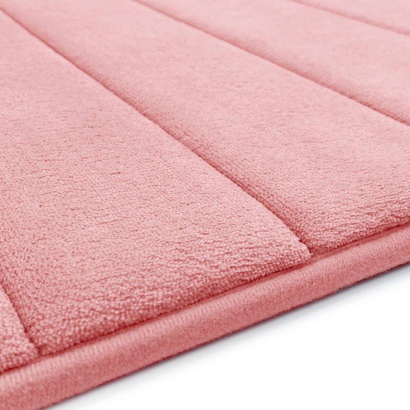 Microdry 17"x24" MICRODRY Ultra Absorbent CoreTex Quilted Memory Foam Bath Rug/Runner : Microfiber, Machine Washable, Non-Slip Backing