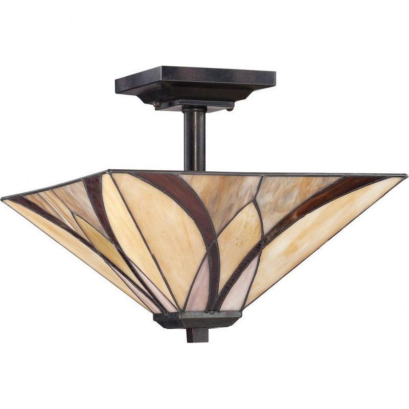 Quoizel Lighting Asheville 2 - Light Semi-Flush Mount in  Valiant Bronze