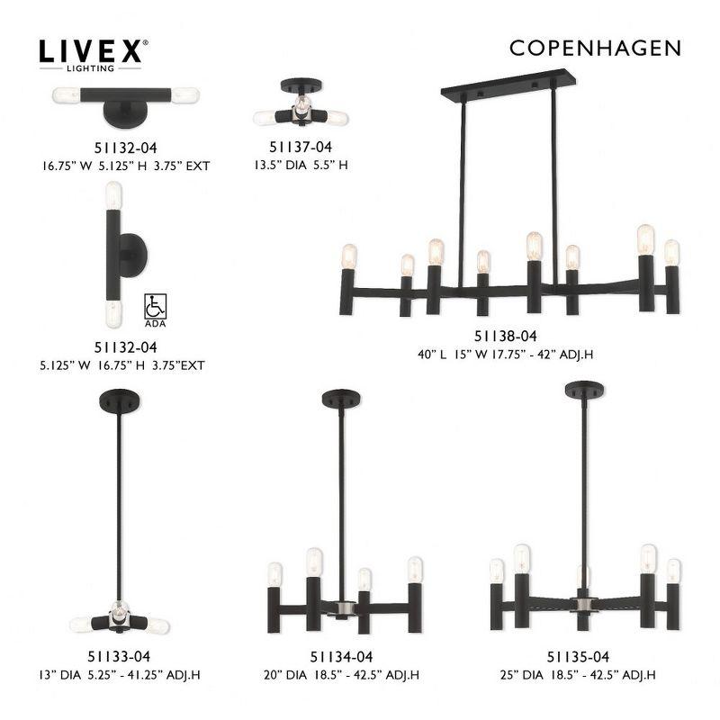 Livex Lighting Copenhagen 8 - Light Chandelier in  Black