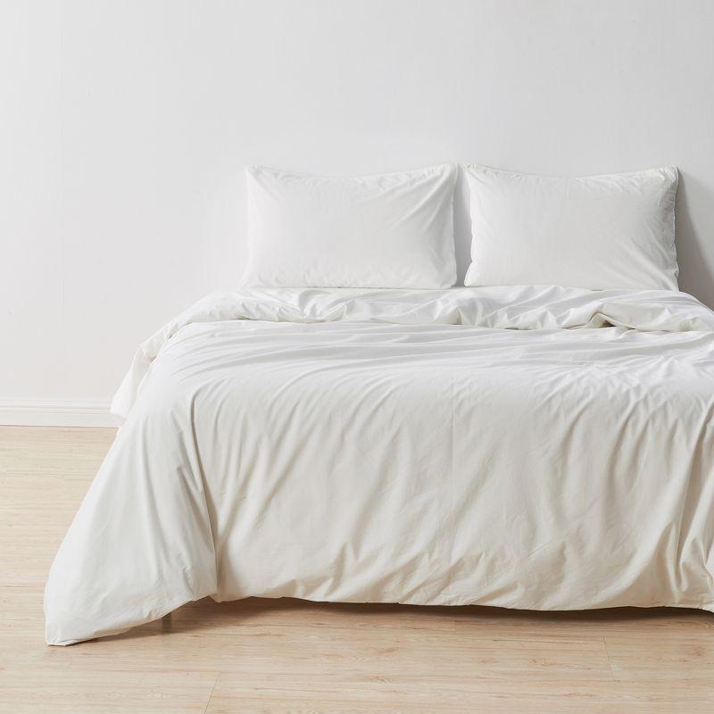 100% Pima Cotton Percale Duvet Cover & Sham Set