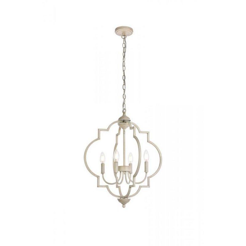 Elegant Lighting Sandara 4 lights pendant in weathered dove