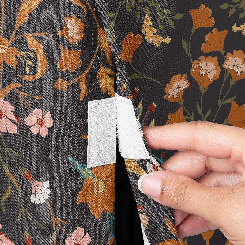 Sweet Jojo Designs Dog Crate Kennel Cover 36in. Boho Floral Wildflower Black Blue and Orange