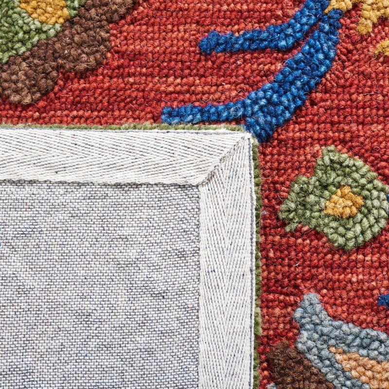 Blossom BLM563 Hand Tufted Area Rug - Red/Blue - 6'x6' - Safavieh.