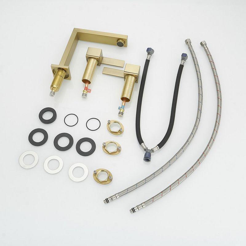 Widespread Single-handle Bathroom Faucet with Drain Assembly