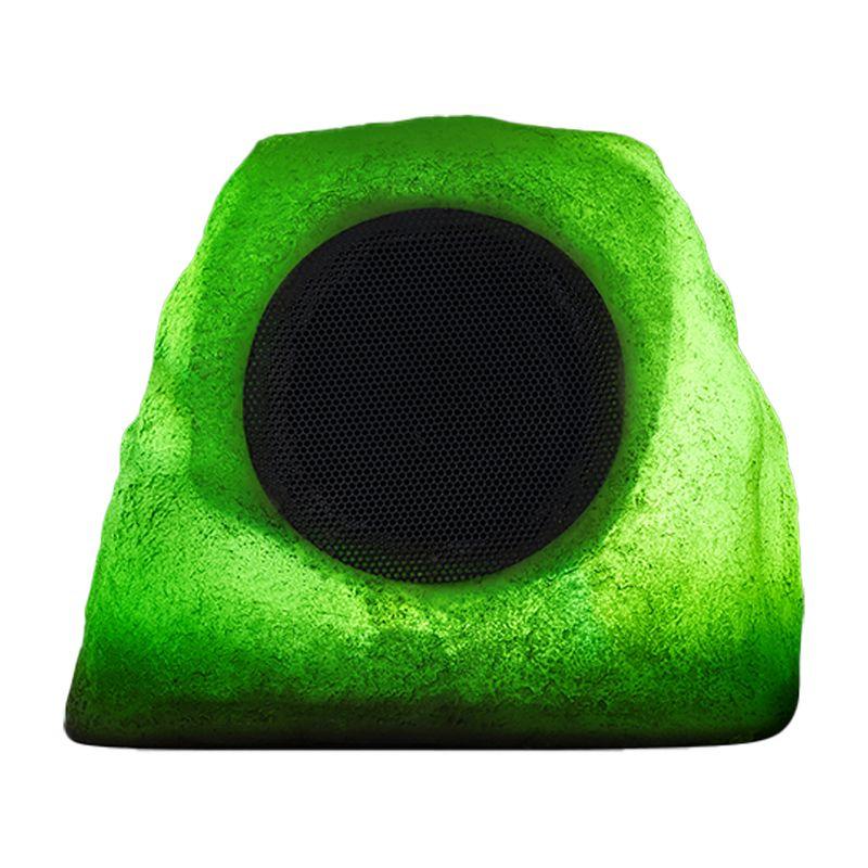 Gemini® GHRK-500LTMS Solar Bluetooth® TWS 30-Watt-Peak Outdoor Rock Speaker with LED Lighting (1 Pack) in Gray