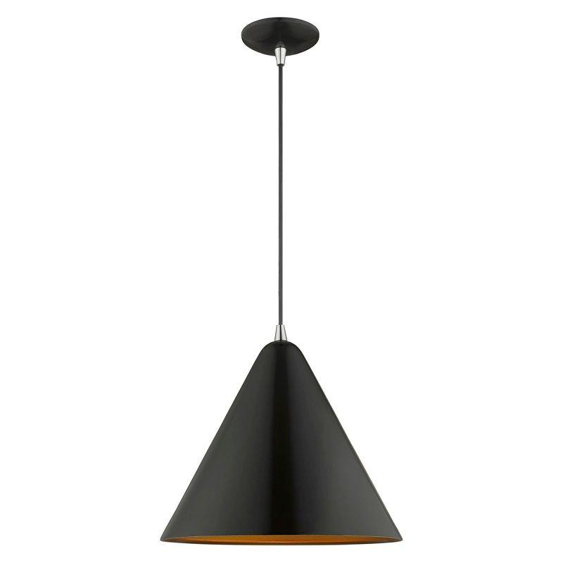 Livex Lighting Dulce 1 - Light Pendant in  Shiny Black