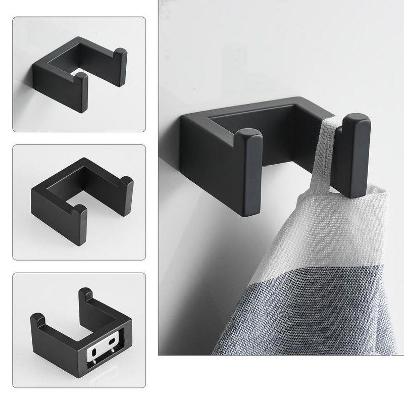 BWE 4-Piece Bath Hardware Set Towel Rack with Toilet Paper Holder Towel Hook and 24 in. Towel Bar