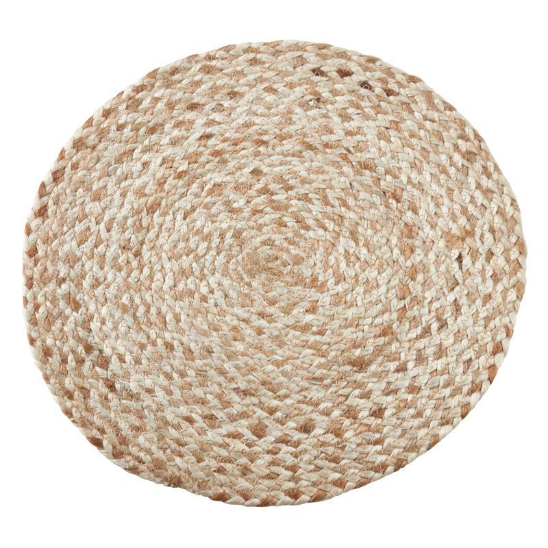 Natural Woven Jute Round Placemats Set of 4