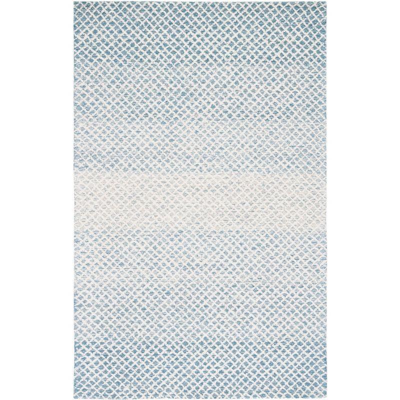 Micro-Loop MLP353 Hand Tufted Indoor Area Rug - Blue/Ivory - 5'x8' - Safavieh