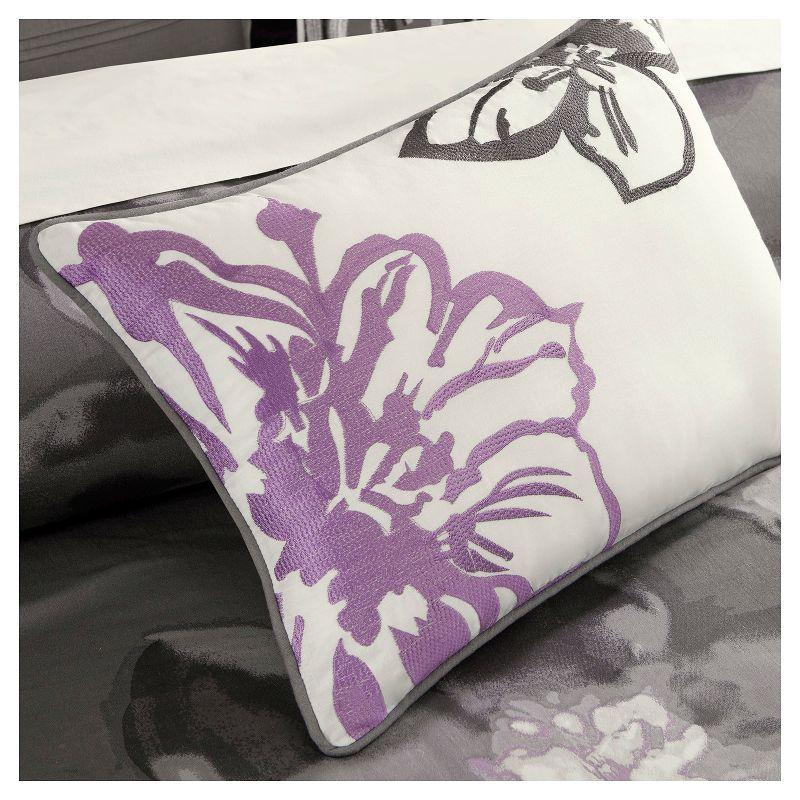 Madison Park Gray Reversible Modern & Contemporary 6 Piece Duvet Cover Set