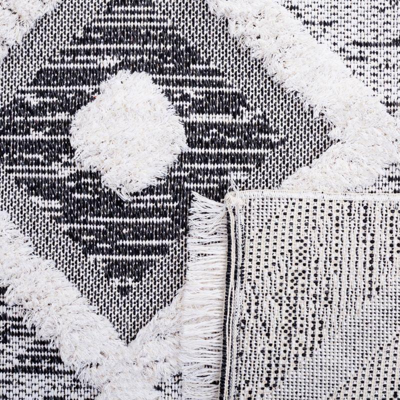 Augustine AGT730 Machine Made Indoor Runner - Black/Ivory - 2'x9' - Safavieh