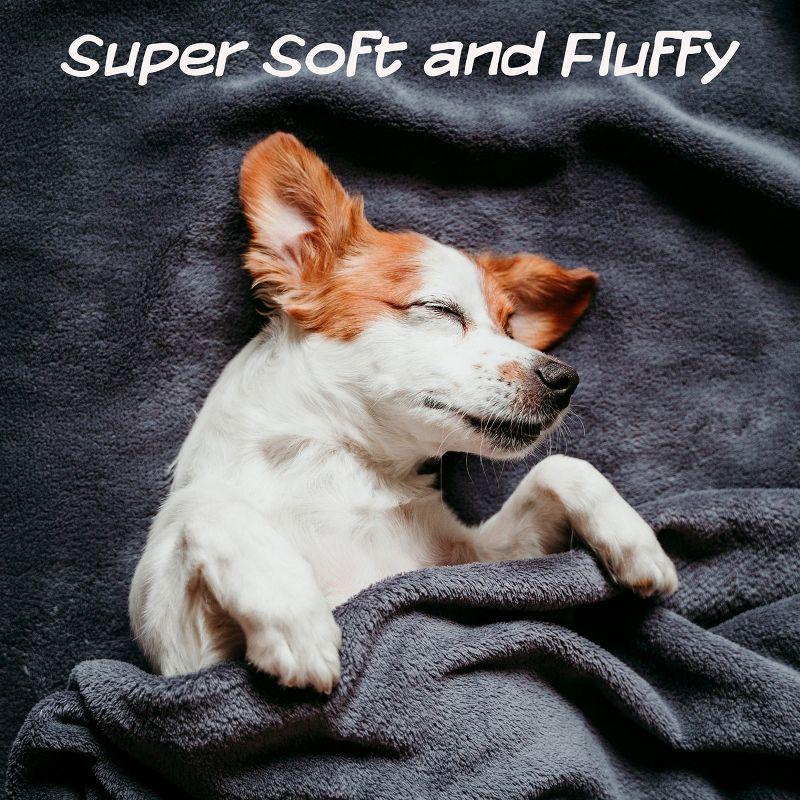 Waterproof Pet Blanket - 50x60-Inch Reversible Fleece Throw Protects Couches, Cars, and Beds from Spills, Stains, and Fur by PETMAKER (Cream)