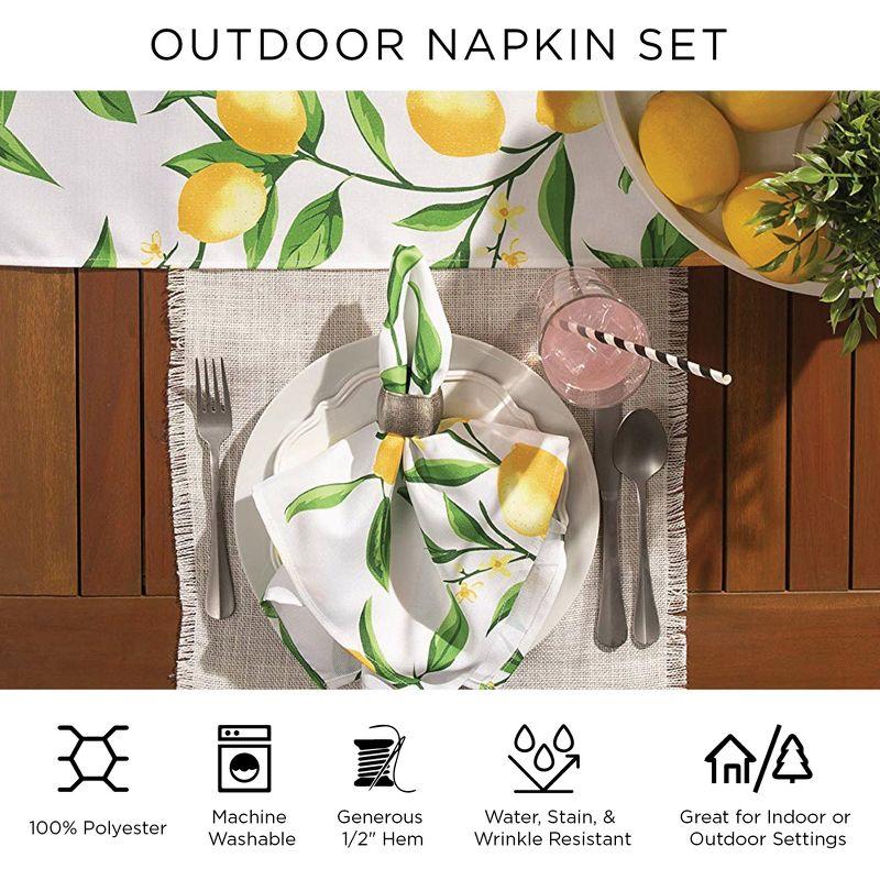 Design Imports Summer Floral Print Outdoor Napkin (Set Of 6)