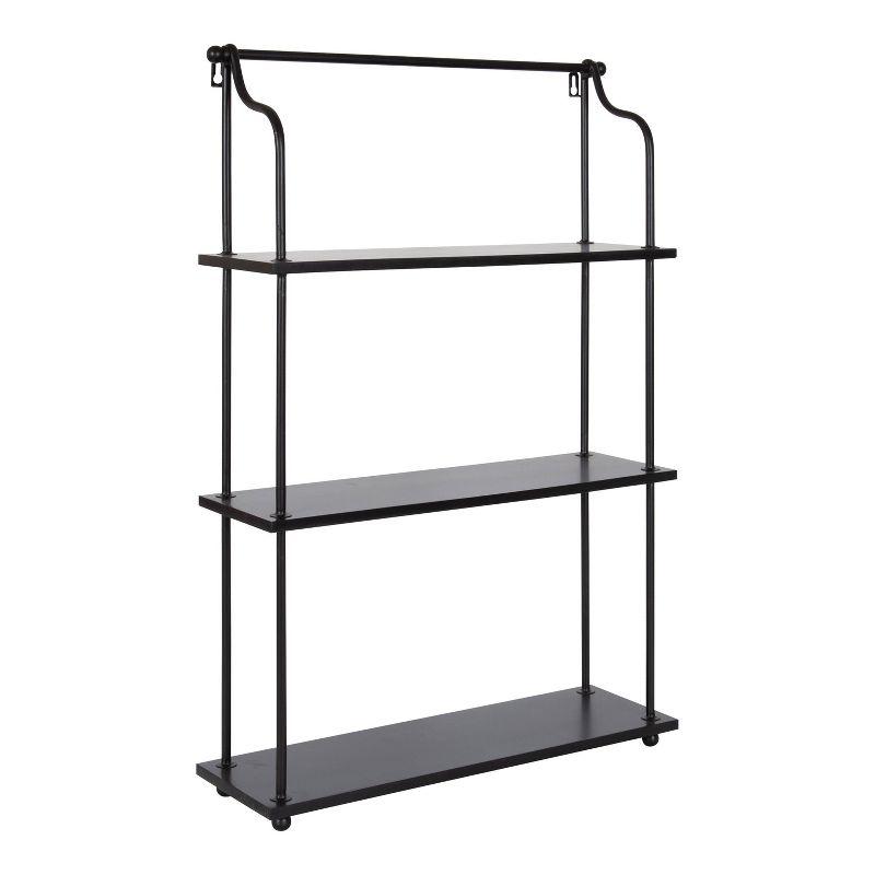 21" x 32" Walters Wood/Metal 3 Tier Shelving - Kate & Laurel All Things Decor