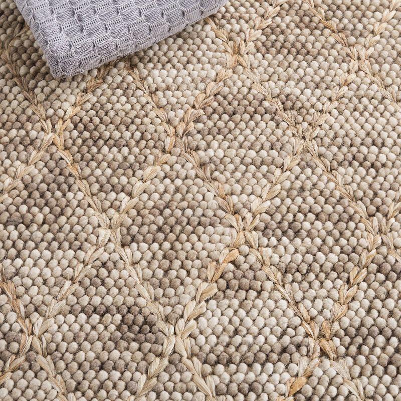 Natura NAT223 Hand Woven Indoor Area Rug - Brown/Natural - 6'x6' - Safavieh