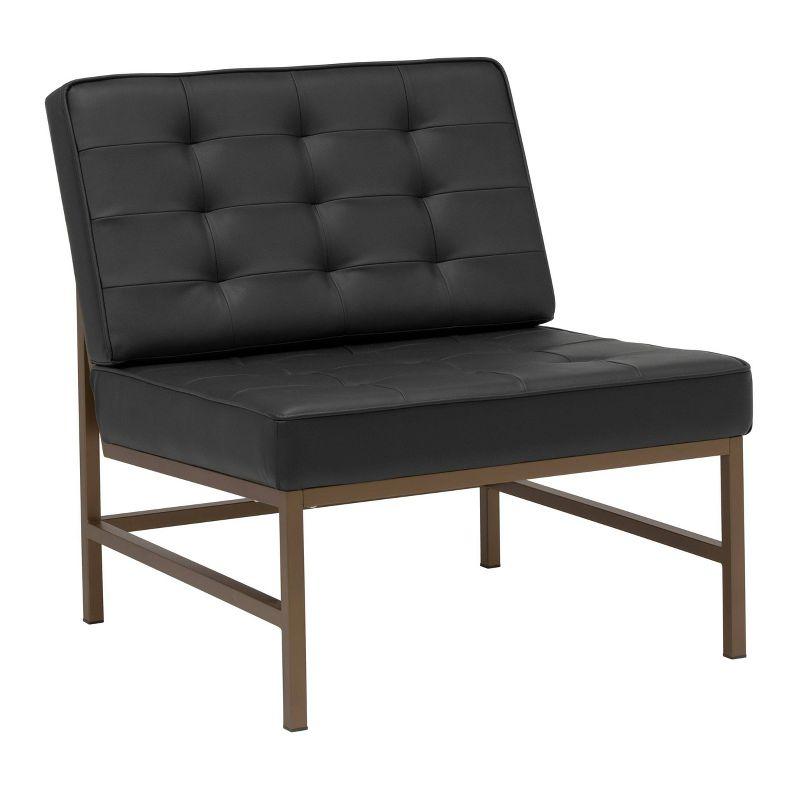 Ashlar Bonded Leather Tufted Chair - Studio Designs Home