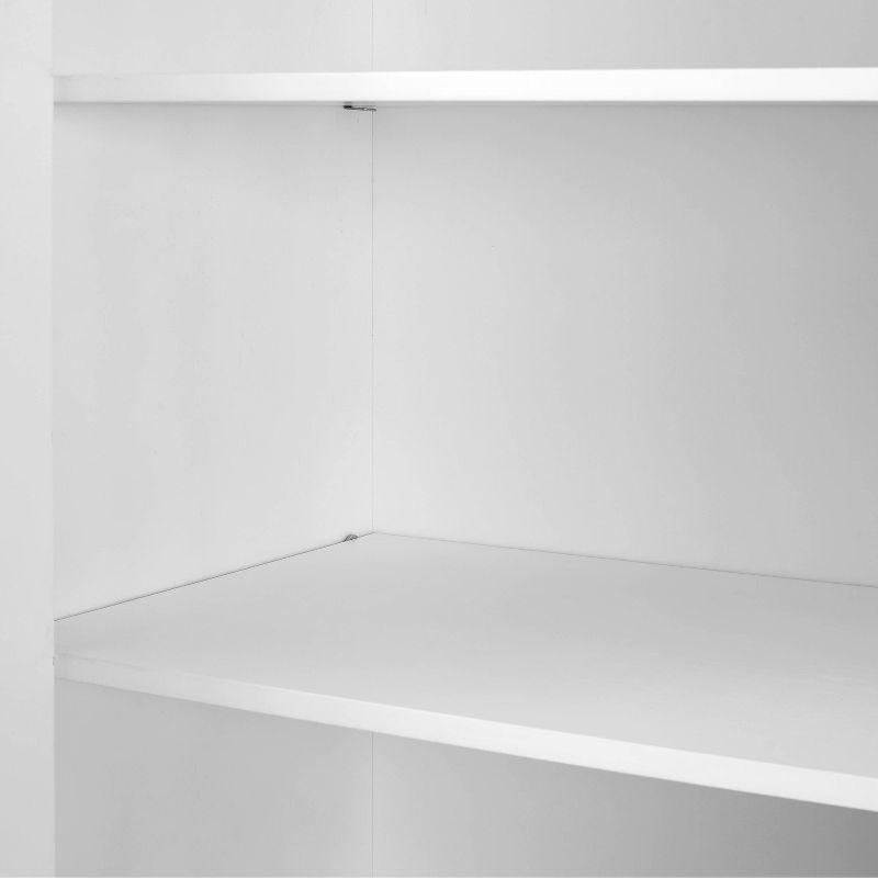Savannah Tall Pantry White - Crosley: Shaker-Style Doors, 6 Adjustable Shelves, MDF Wood