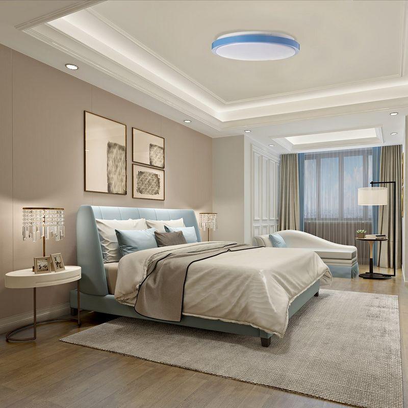 LED Ceiling Light Fixture Flush Mount Lighting, 6500K 30,000 Hour Lifetime 15 in. Blue 36W