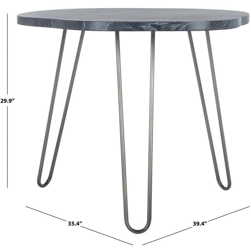 Mindy Dining Table - DTB6500B - Black/White Wash Distress - Safavieh