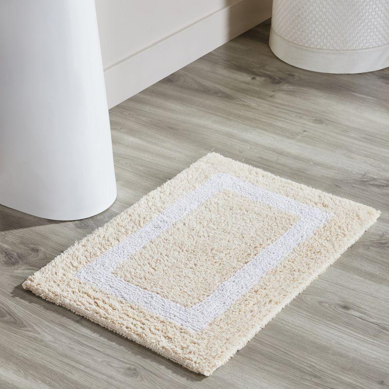 Highland Dunes Widman 100% Cotton Tufted Reversible Bath Rug Super Absorbent, Machine Washable Bathroom Rug