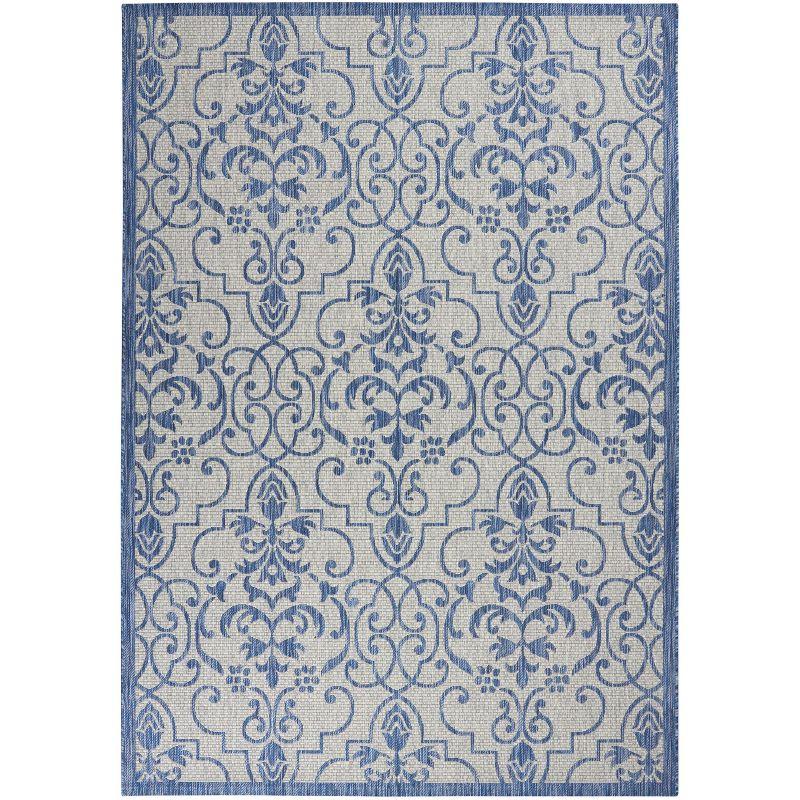 Nourison Garden Party Scroll Indoor/Outdoor Flatweave Area Rug