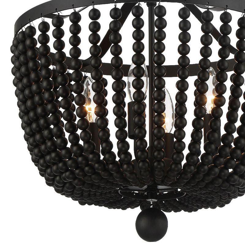 Conway 4 Light Wood Dimmable Empire Chandelier