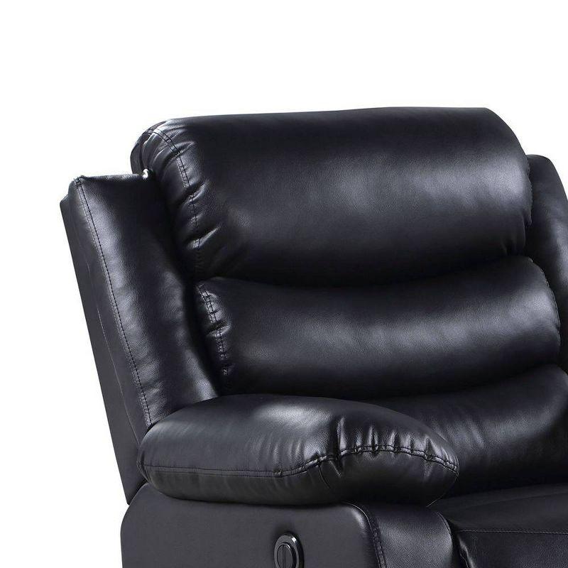 39" Eilbra PU Recliner Sofa Black- Acme Furniture