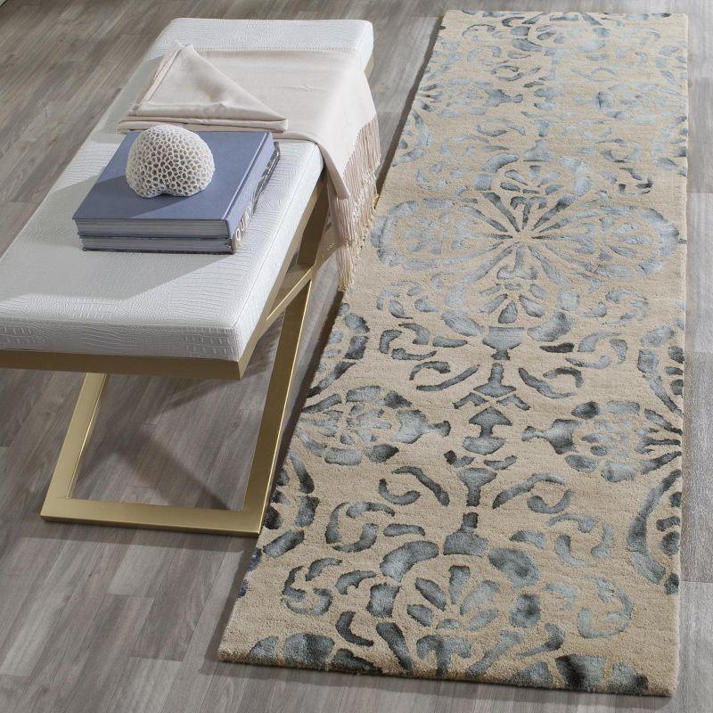 Dip Dye DDY719 Hand Tufted Runner Rug - Camel/Grey - 2'3"x8' - Safavieh.