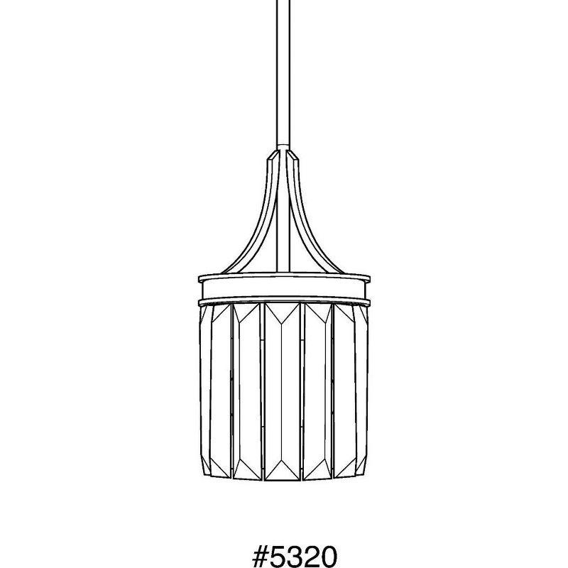 Progress Lighting Glimmer 1-Light Mini-Pendant, Silver Ridge, Prismatic Glass