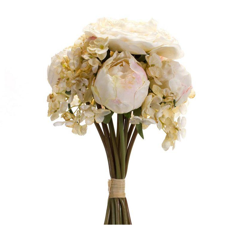 Elegant White Peony and Hydrangea Outdoor Bouquet Set