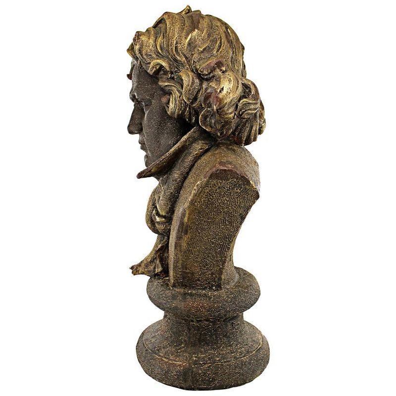 Antique Gold and Ebony Ludwig van Beethoven Bust Sculpture