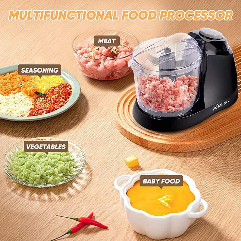 Aemego Mini Food Processor 12oz Meat &Vegetable Electric Food Chopper Black