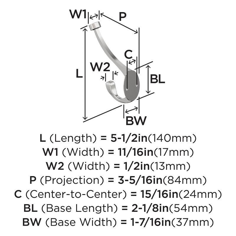 Adare Traditional Double Prong Decorative Wall Hook
