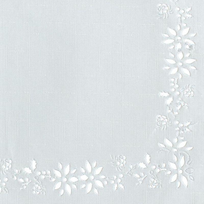 Elrene Poinsettia Noel Laser Cut Placemats, Set of  4 - Elrene Home Fashions