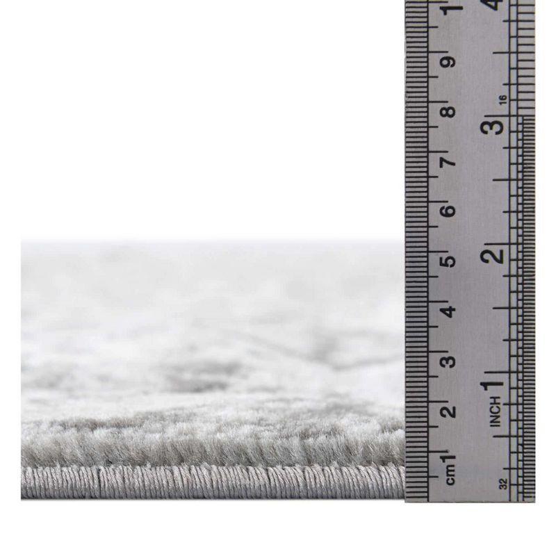 Unique Loom 4' 0 x 6' 0 Sofia Grace Dark Gray Area Rug