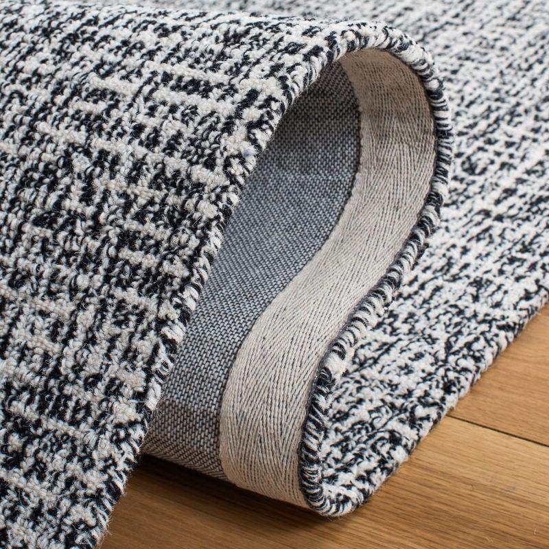 Abstract ABT468 Handmade Indoor Area Rug - Black/Ivory - 9'x12' - Safavieh