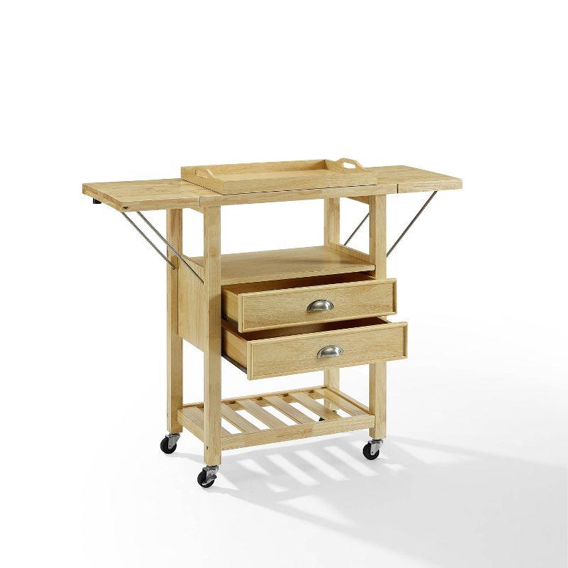 Bristol Double Drop Leaf Kitchen Cart Natural - Crosley