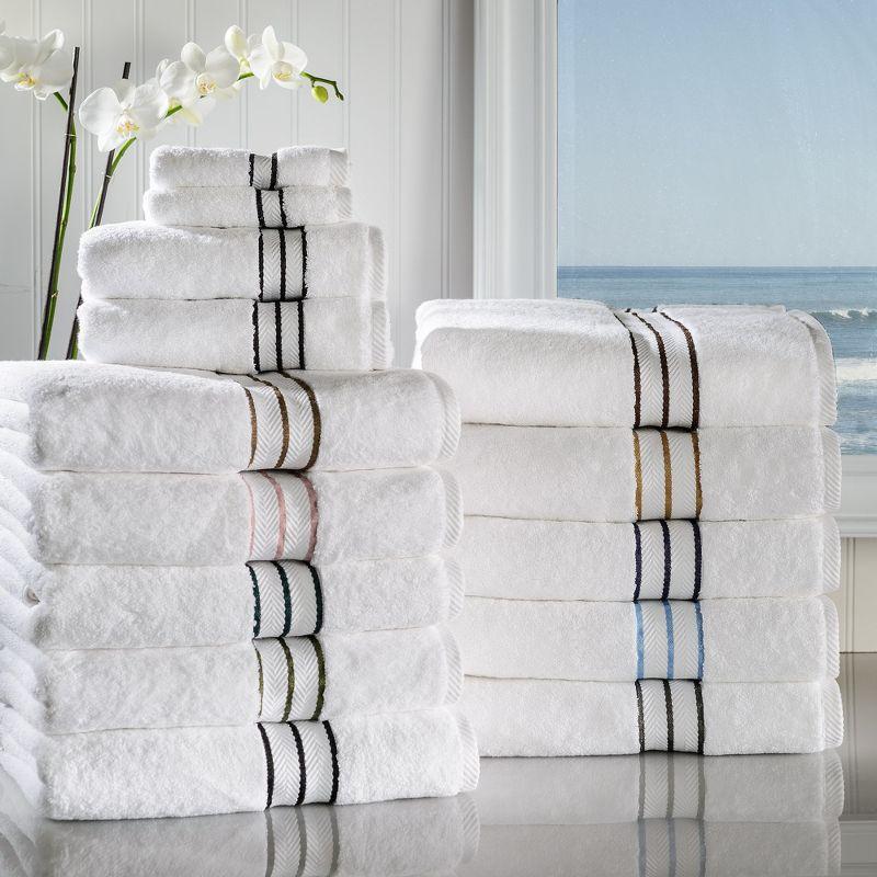 Premium Cotton Solid Plush Heavyweight Hotel Luxury Towel Set by Blue Nile Mills