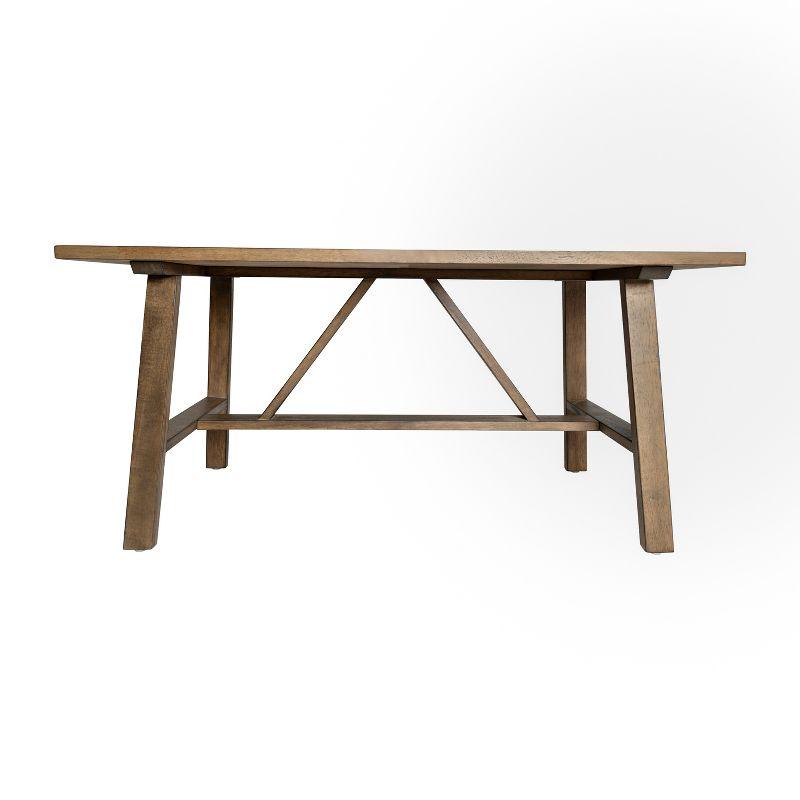 Flash Furniture Eli Solid Wood Farmhouse Coffee Table, Trestle Style Accent Table