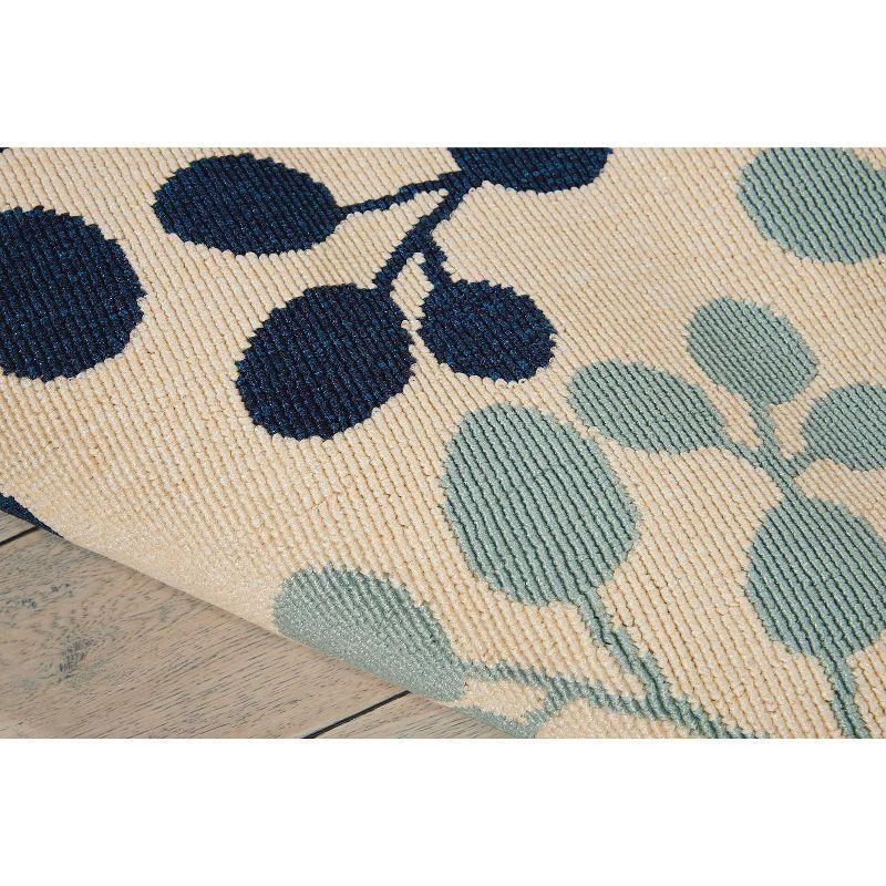 Nourison Caribbean Ivory Indoor/Outdoor Area Rug CRB01 3'11" x 5'11"